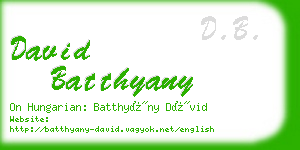 david batthyany business card